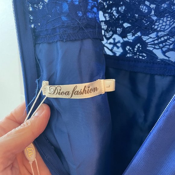 GORGEOUS Royal Blue Italian Gown - Picture 5 of 6